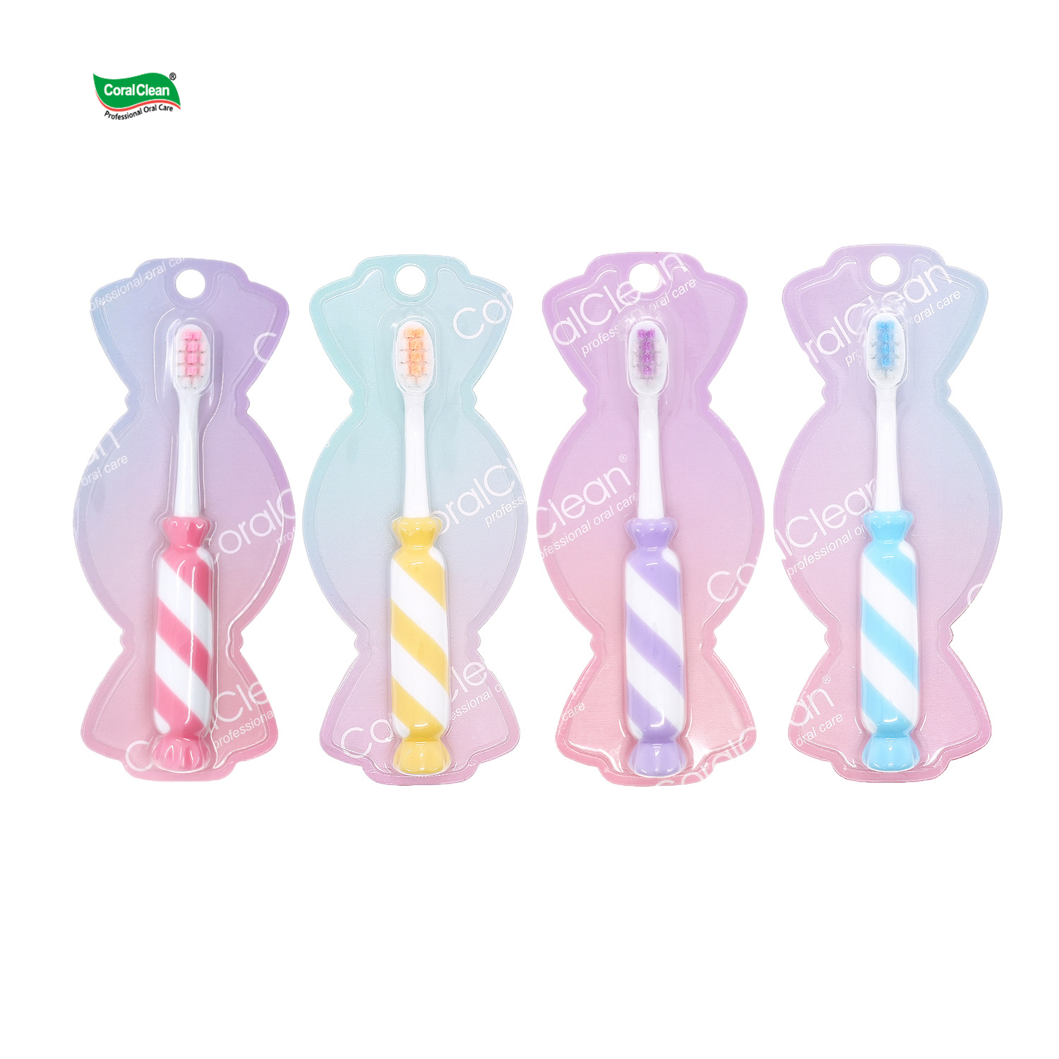 Candy Shaped Handle Colorful Children Toothbrush Soft Bristles Cute Kids Tooth Brushes