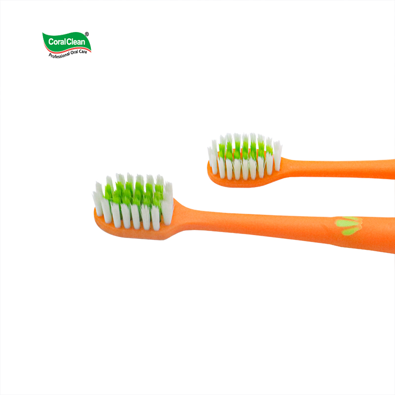 Carrot Style Stand-Up Children Toothbrushes Above 2 Years Old Kids Teeth Brush