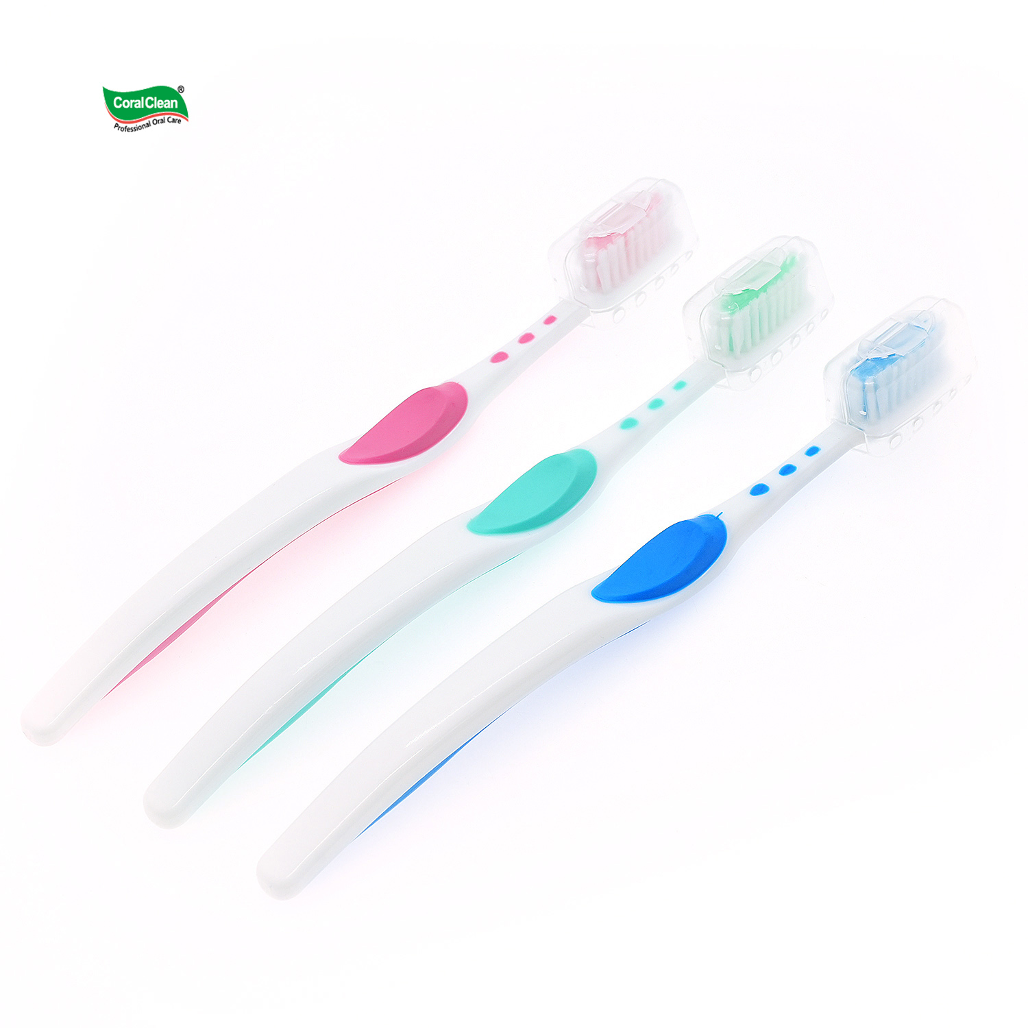 Wholesale Plastic Adult Toothbrush Medium Bristles Clean Teeth Dust-proof Cover Keep the Brush Clean