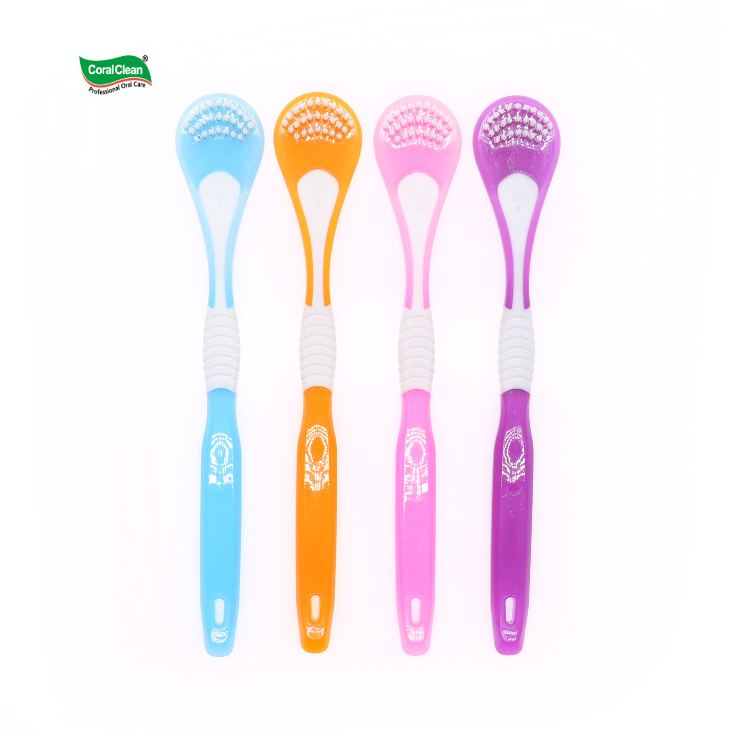 High Quality Tongue Cleaner Double Head Plastic Tongue Brush Deep Cleaning the Tongue Coating and Oral Cavity