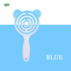 Custom Logo OEM Gradient Bear Comb Fashionable Rainbow Color Hair Detangling Brush for Kids Gift