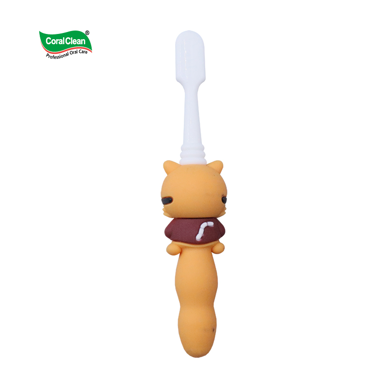 Kids Toddler Soft Bristle Toothbrush, Cute Kung Fu Tiger Cartoon Design Anti-Slip Handle for Children Baby Boys Girls 1-6 Years