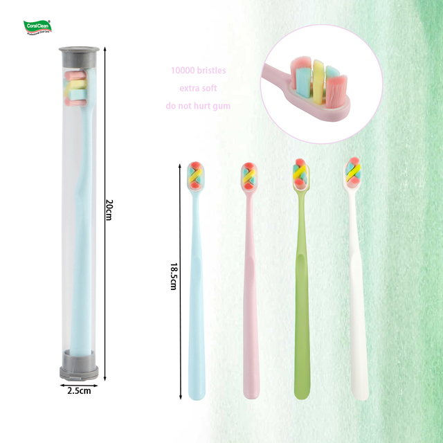 Individually Wrapped Adult Toothbrush Extra Soft Bristles Tooth Brush Case