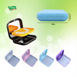 Dental Tray Case with Mirror Caja Retenedor De Ortodoncia Silicone Container Retainer Box