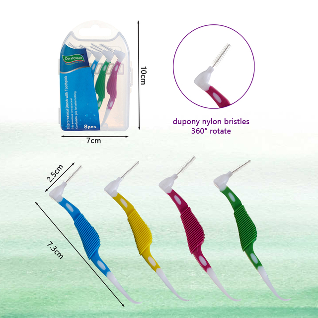 Manufacturer Interdental Brush with Handle Unique Ortho Products Interproximal Brushes Between Teeth