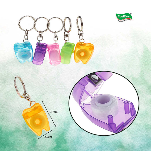 Private Label Dental Floss in Box Key Chain Dental Flosser Panties