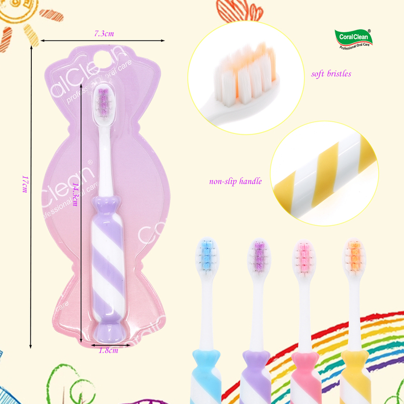 Candy Shaped Handle Colorful Children Toothbrush Soft Bristles Cute Kids Tooth Brushes