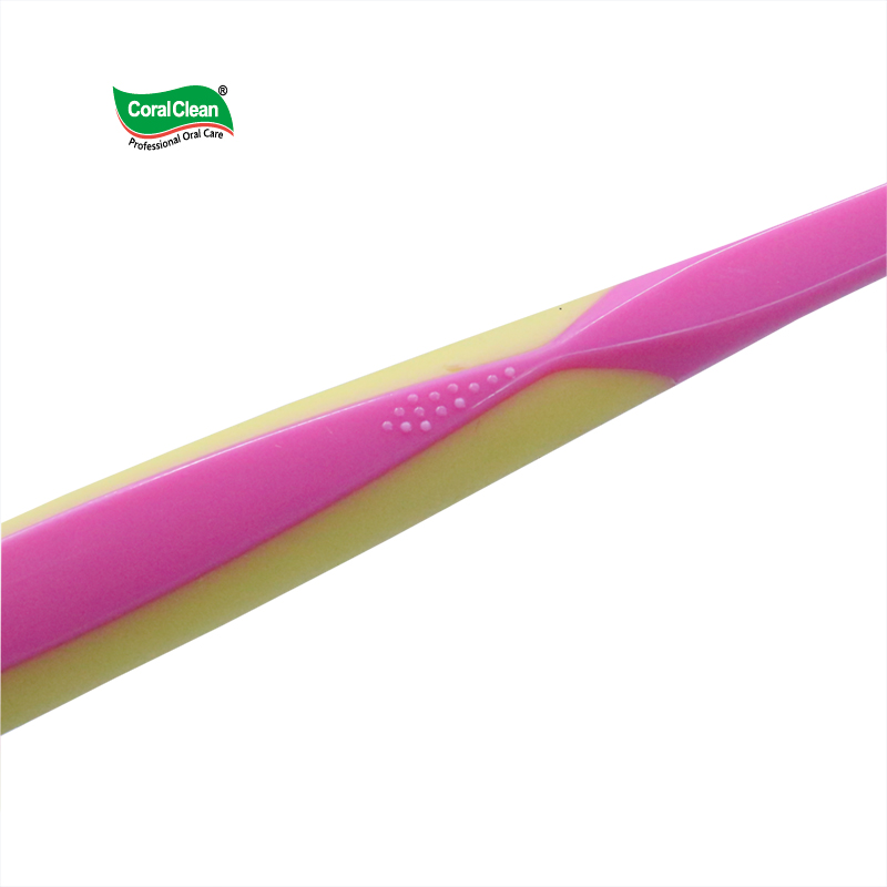 Beautiful Plastic Adult Toothbrush Manual With Personalized Logo Color Contrast Design OEM Toothbrush Supplier