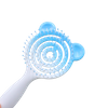 Custom Logo OEM Gradient Bear Comb Fashionable Rainbow Color Hair Detangling Brush for Kids Gift