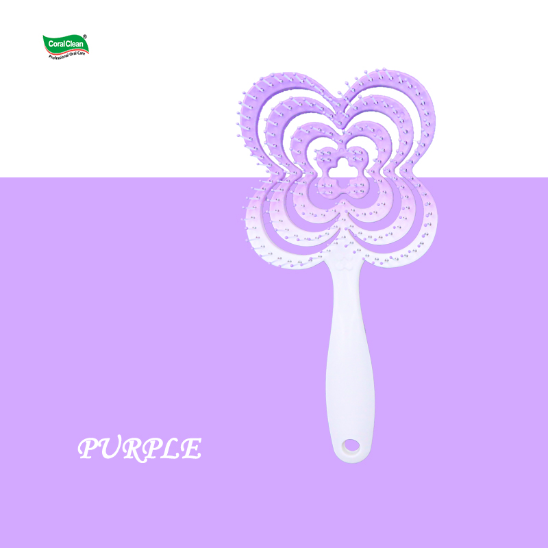 Custom Vibrant Gradient Color Lucky Clover Hair Comb for Women Detangling and Styling Wholesale & OEM Service Available