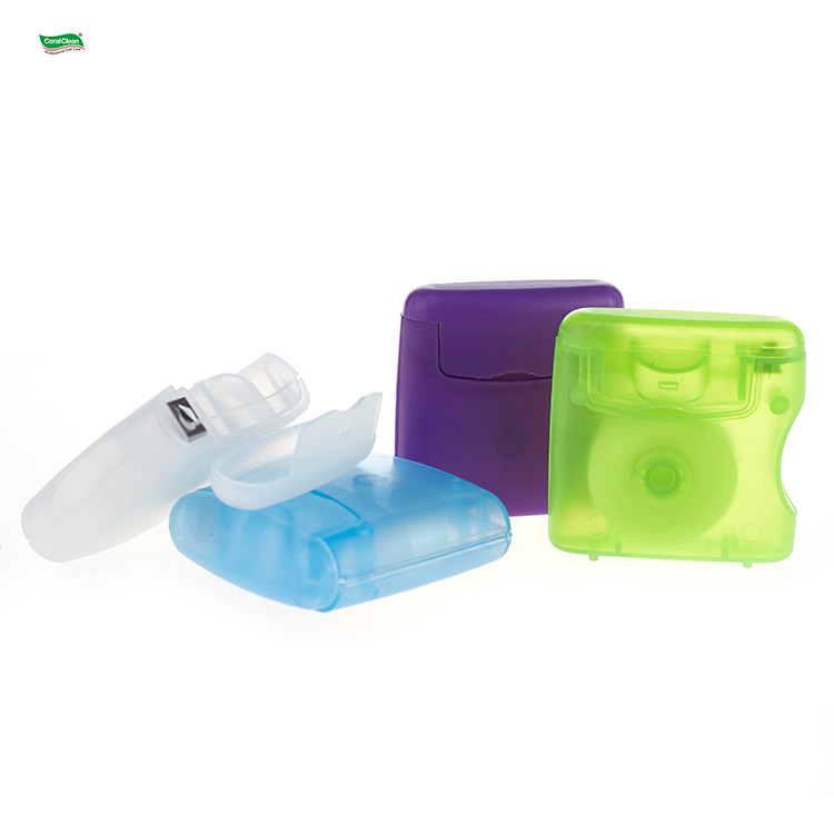 Abrasive Colored Dental Floss 50 Meters Mint Flavor High Quality