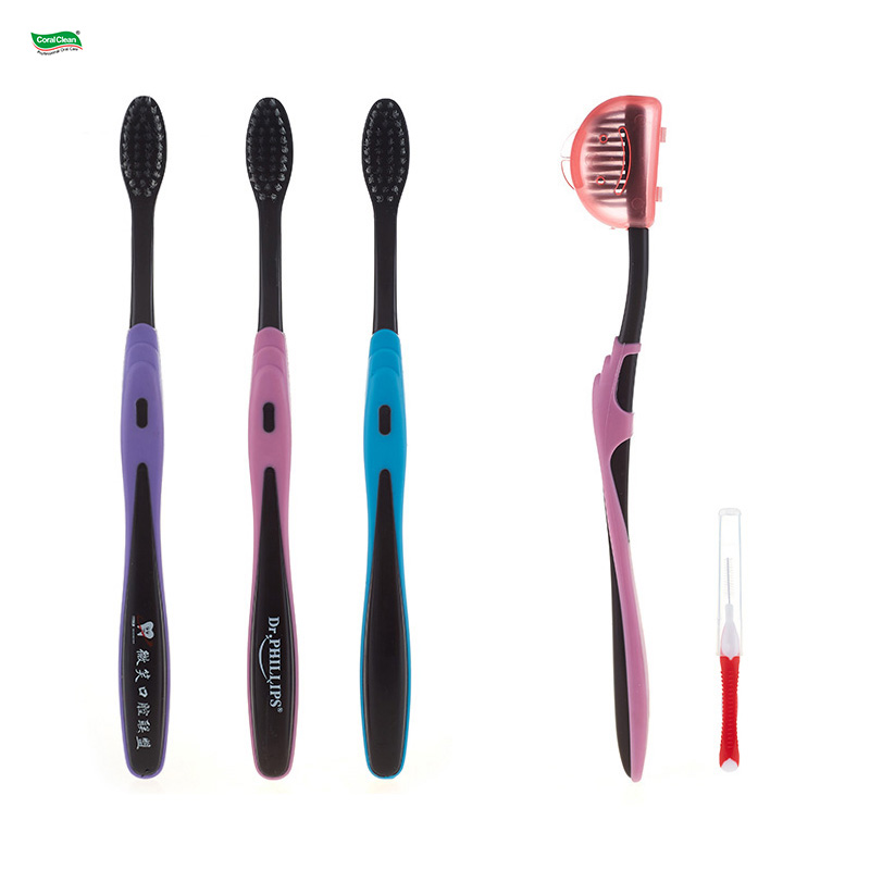 Wholesale Popular Tooth Brushes Toothbrush Orthodontic Charcoal Bristle Home Used