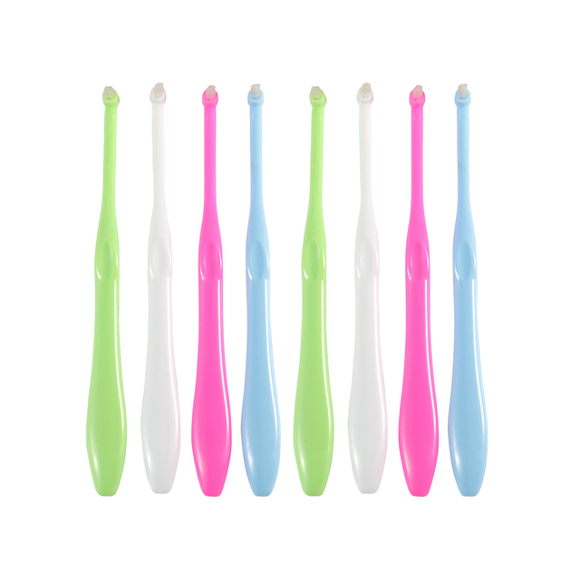 8PCS End Tufted Toothbrush Set Ortho Cleaning Brushes Oral Care Hygiene Kit