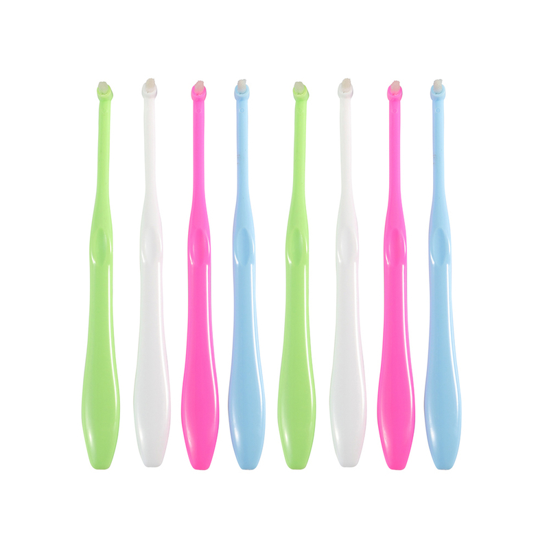 8PCS End Tufted Toothbrush Set Ortho Cleaning Brushes Oral Care Hygiene Kit