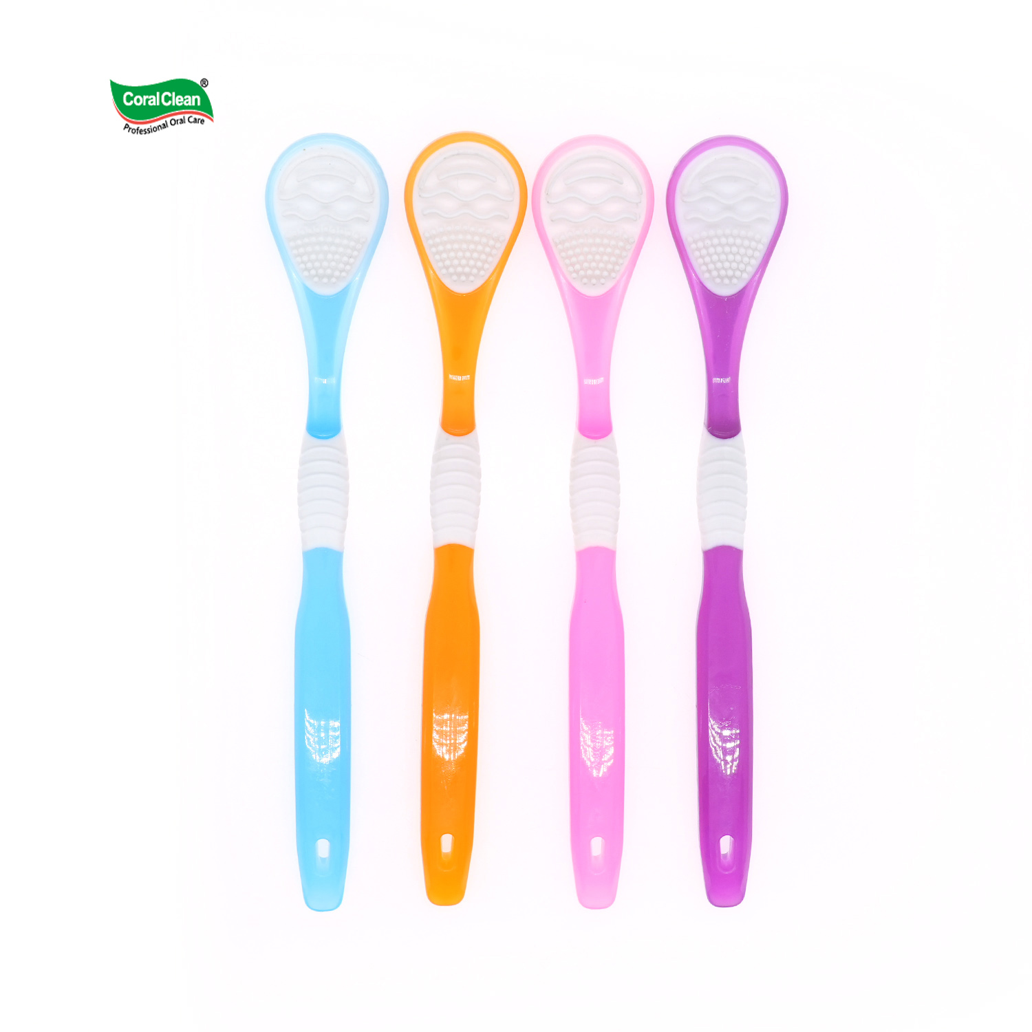 High Quality Tongue Cleaner Double Head Plastic Tongue Brush Deep Cleaning the Tongue Coating and Oral Cavity