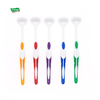 High Quality Tongue Coating Cleaner Double Head Soft Rubber Brush for Home Use Individually Packaged