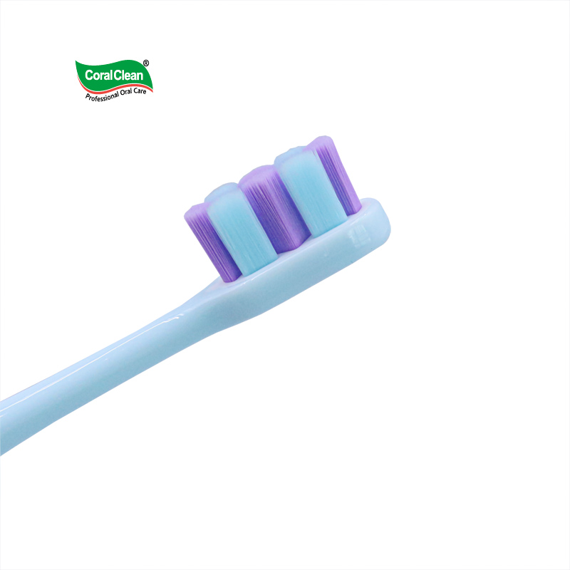 Colorful Multi-fiber Adult Toothbrush 2-piece Set Soft Bristles Protects Gums