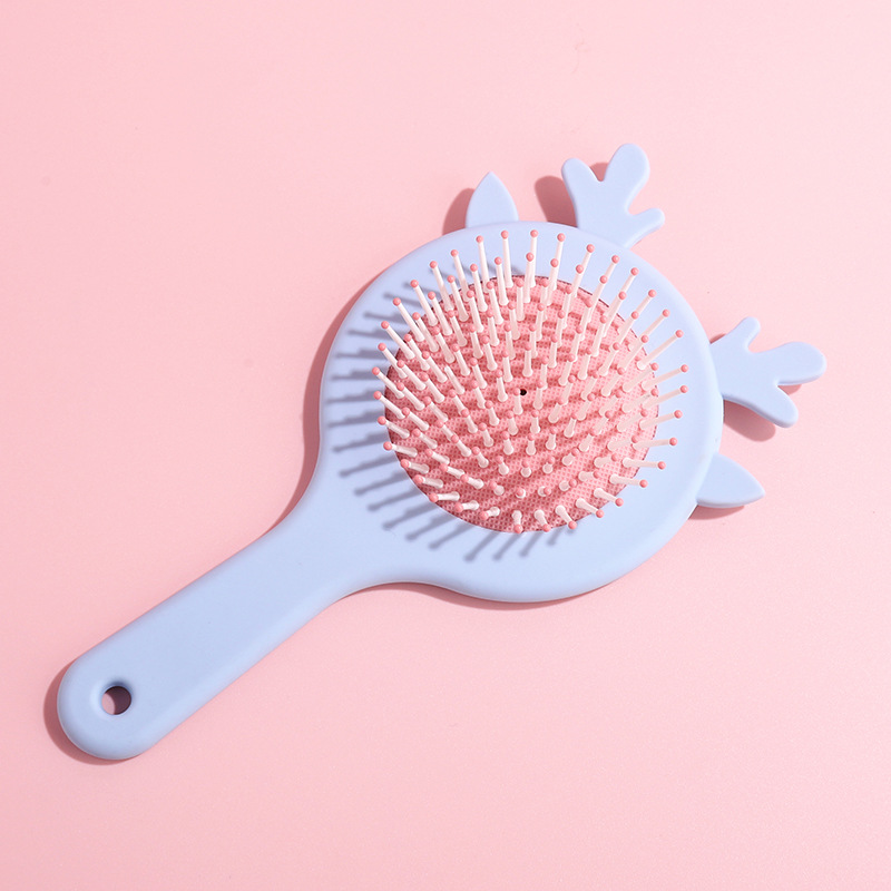 Professional Scalp Massage Cushion Hair Brush with High Elastic Air Pad for Hair Styling Stress Relief Anti-Static Wide Tooth