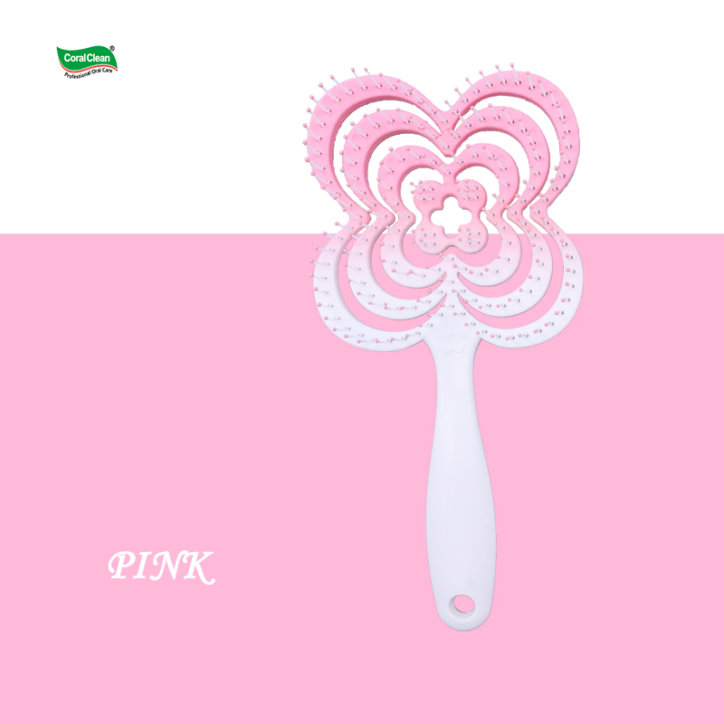 Custom Vibrant Gradient Color Lucky Clover Hair Comb for Women Detangling and Styling Wholesale & OEM Service Available
