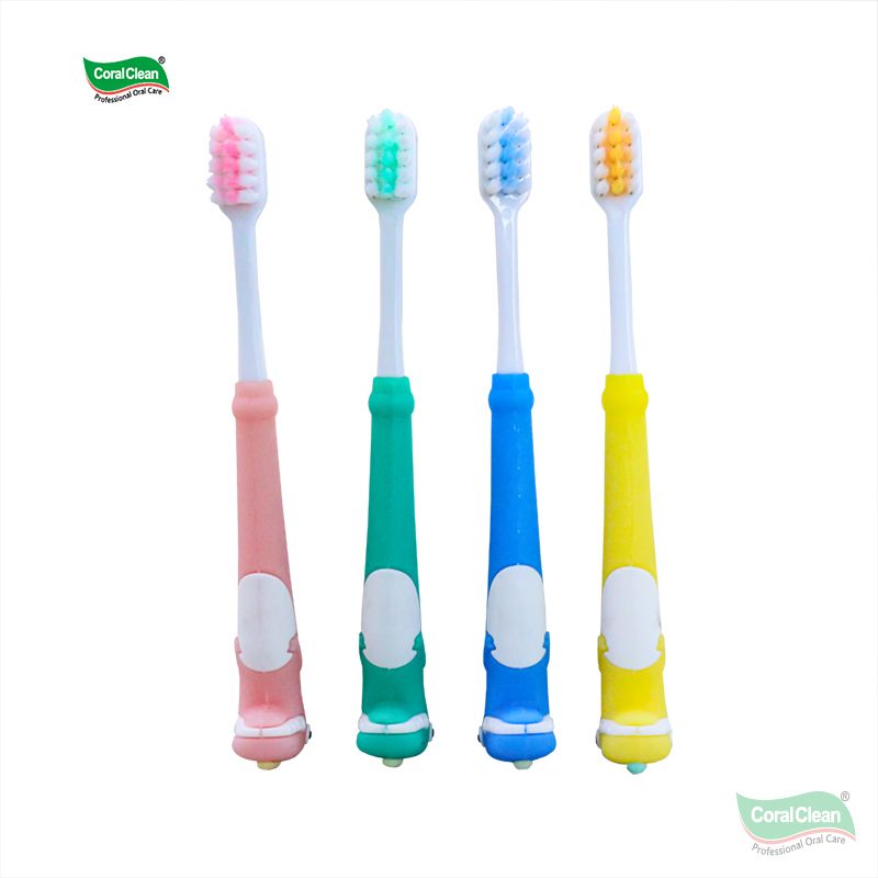 Cute Cartoon Dinosaur Shape Soft BPA-Free Bristle Non-slip Grip Manual Child Toothbrush for Kid Toddlers Gift Children Oral Care