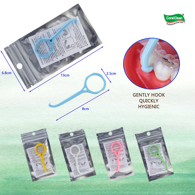 Individual Packaged Aligner Removal Tool Invisible Dental Clear Aligners Removal Hooks Multilayer