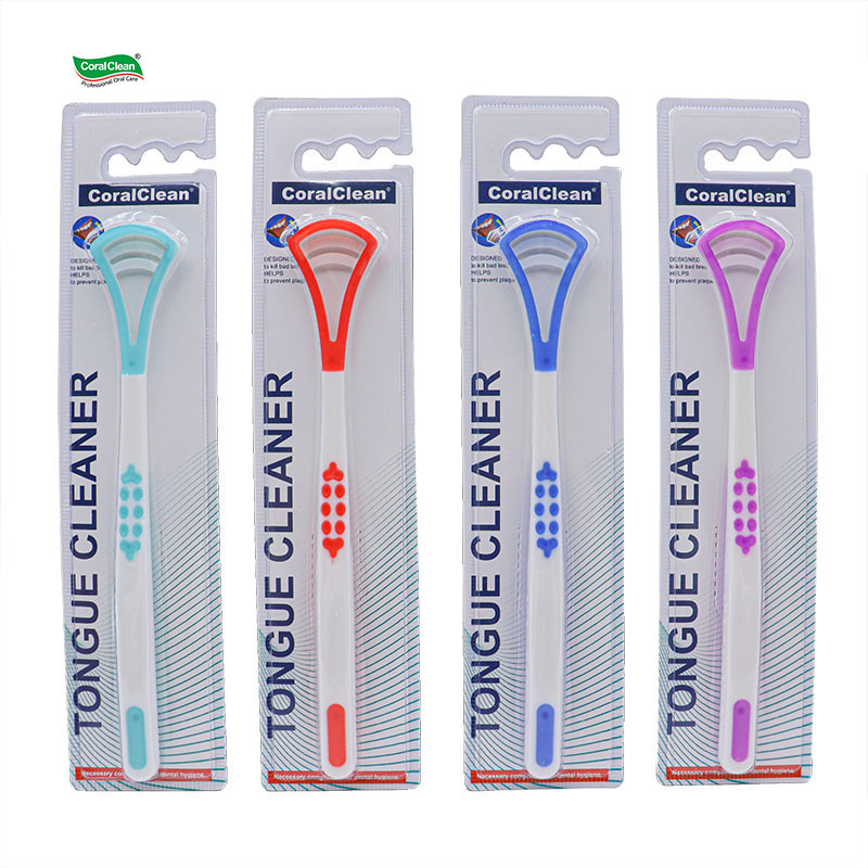 Disposable Tongue Scraper Adult Tongue Cleaner Plastic Package Oral Cleaning