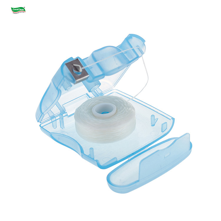 Abrasive Colored Dental Floss 50 Meters Mint Flavor High Quality