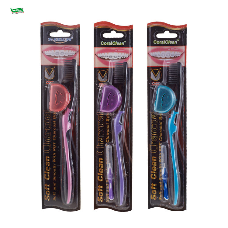 Wholesale Popular Tooth Brushes Toothbrush Orthodontic Charcoal Bristle Home Used