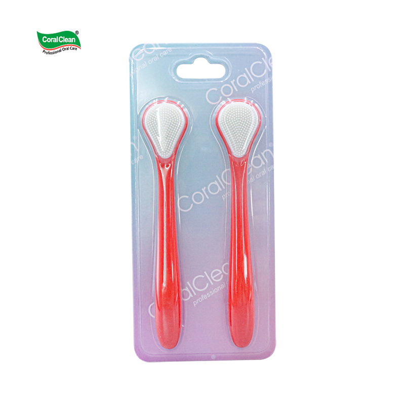 Tongue Cleaning Tool Tongue Coating Brush 2-piece Set Travel Daily Tongue Scraper