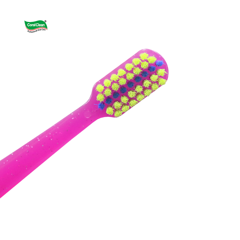 Wholesale Adult Orthodontic Toothbrush Shining Handle U Shape Bristles Ortho Brushes