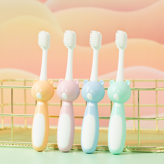 Manufacturer Cute Kids Toothbrush Extra Soft Bristles Bear Style Child Tooth Brushes