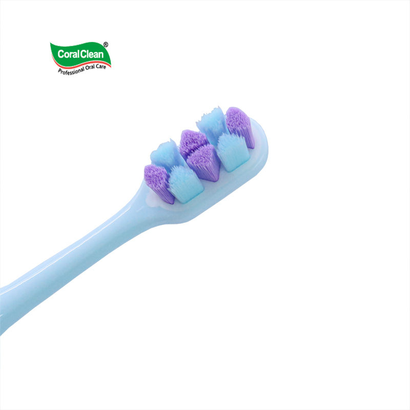 Colorful Multi-fiber Adult Toothbrush 2-piece Set Soft Bristles Protects Gums