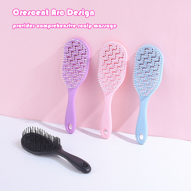 Professional Scalp Massage Brush Hollow Design Tangle-Free Styling