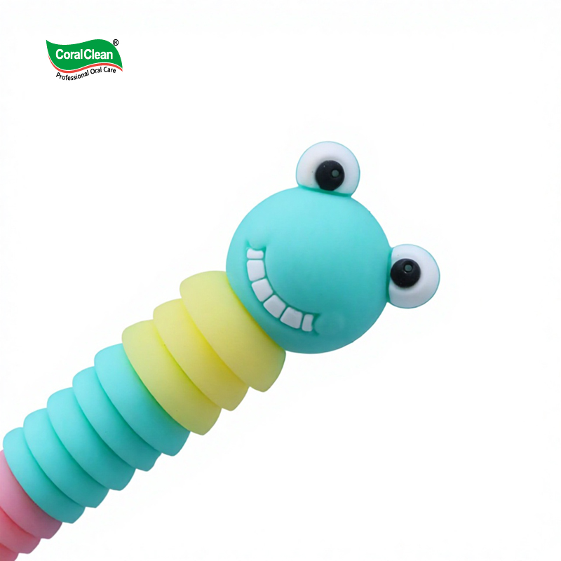 Kids Soft Bristle Toothbrush for Ages 3-12 Ergonomic Cartoon Handle Anti-Slip PP Material Child-Friendly Oral Care