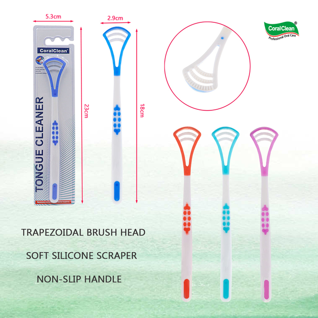 Disposable Tongue Scraper Adult Tongue Cleaner Plastic Package Oral Cleaning
