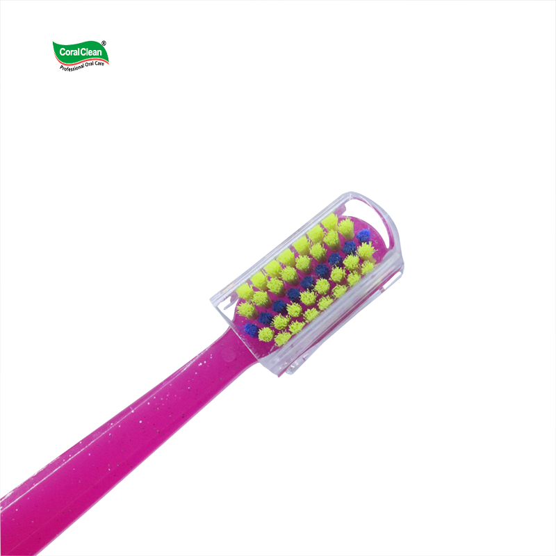 Wholesale Adult Orthodontic Toothbrush Shining Handle U Shape Bristles Ortho Brushes