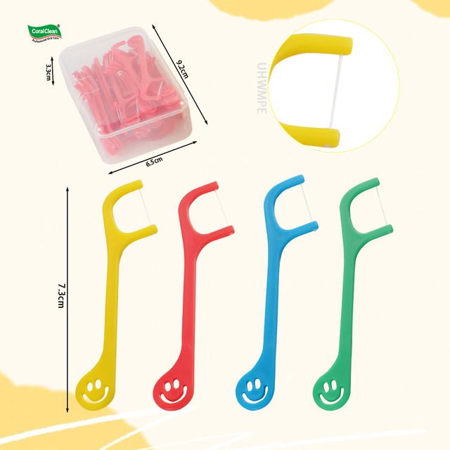 Carton Children Dental Floss Pick Oral Care Protect Gum Kids Floss Stick Toothpicks