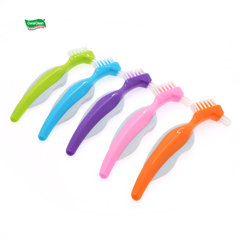 Denture Brush Cleaning for the Elderly Orthodontic Brush Double Ended Brushes for Dentures