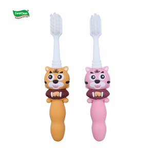 Kids Toddler Soft Bristle Toothbrush, Cute Kung Fu Tiger Cartoon Design Anti-Slip Handle for Children Baby Boys Girls 1-6 Years