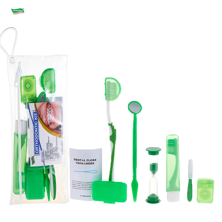 Composite Dental Hygiene Kit Orthodontic Survival Kit Tool Travel Set