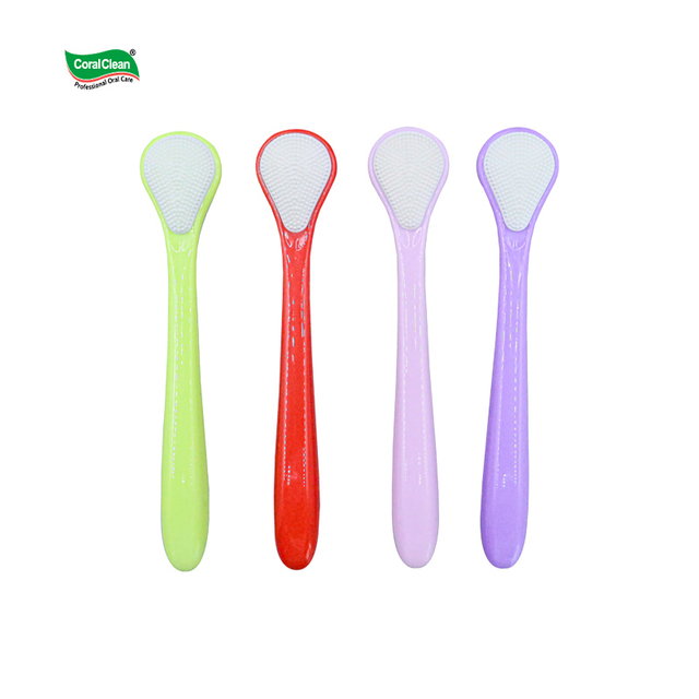 Wholesale Custom Logo OEM ODM Silicone Double Head Tongue Cleaner for Oral Hygiene Dental Care Fresh Breath Home Use