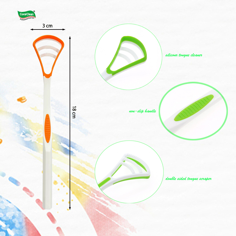 Export Tongue Scraper Tongue Coating Cleaner Tongu Scraping Removal of Bad Breath Oral Care