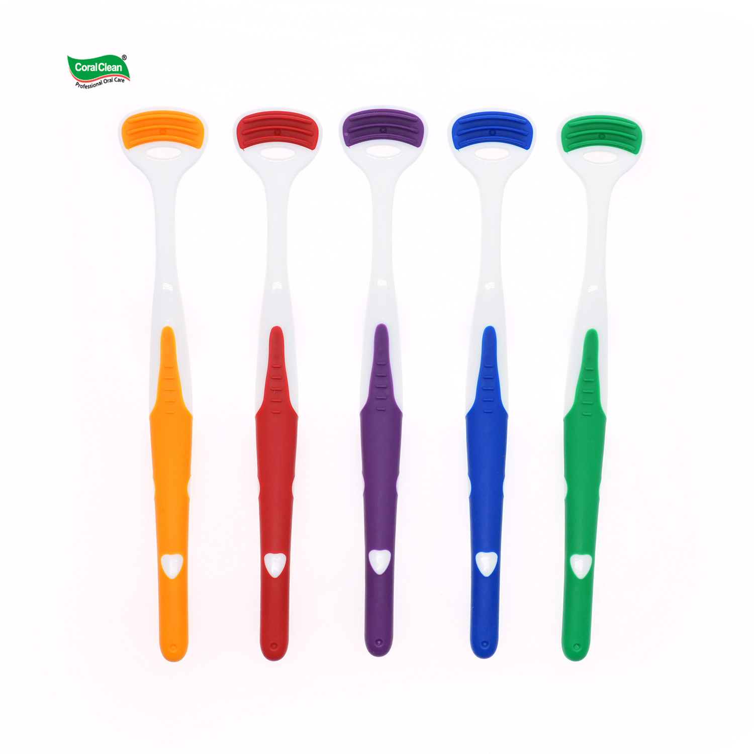High Quality Tongue Coating Cleaner Double Head Soft Rubber Brush for Home Use Individually Packaged
