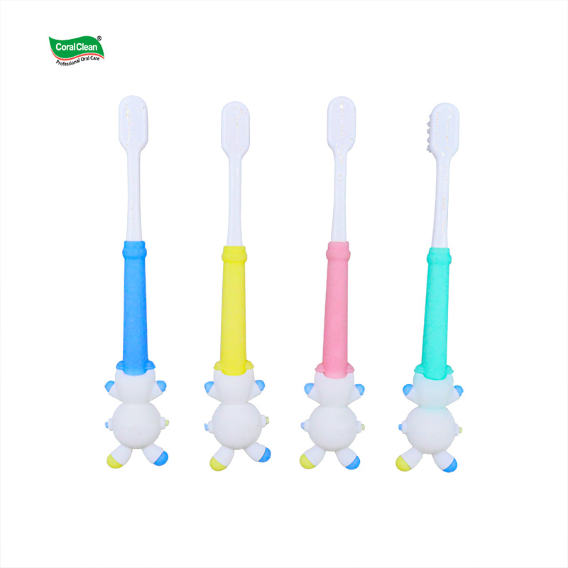 OEM Kids Soft Bristles Toothbrush Cartoon Rabbit Shaped Handle Children Plastic Toothbrush for Home Use