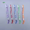 Orthodontic Toothbrush Double Ended Adult toothbrush V-shaped Brush with Interdental Brush Bracket Cleaning Brush