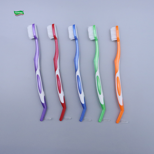 Orthodontic Toothbrush Double Ended Adult toothbrush V-shaped Brush with Interdental Brush Bracket Cleaning Brush