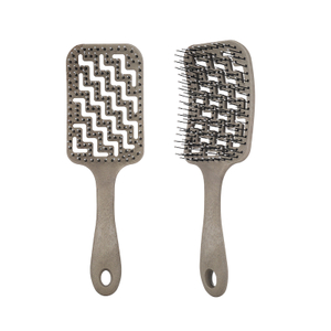 Antique-style Square Hollow Tea Stems Hair Comb with Floral Carving for Traditional Updo Hairstyles