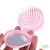 Portable Folding Mirror Hair Brush Cloud Shape Design Anti-Static Cushion Massage Comb Mini Travel Detangler OEM Available