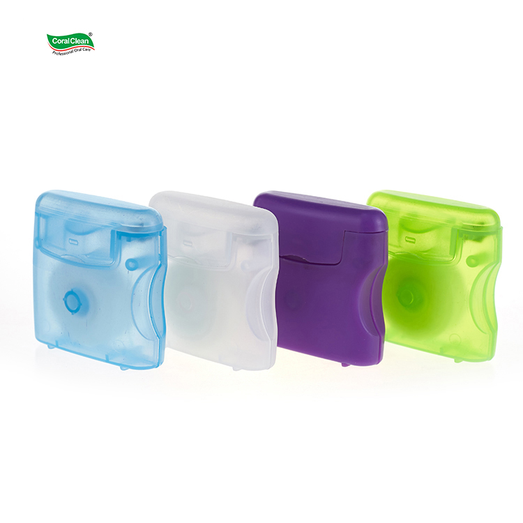 Abrasive Colored Dental Floss 50 Meters Mint Flavor High Quality