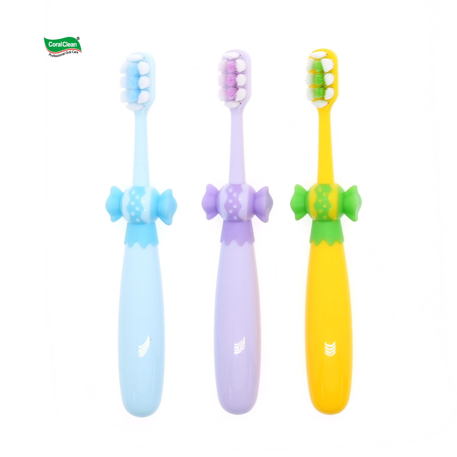 Soft Bristled Children Gum Care Toothbrush Cleaning Teeth Candy Shaped Colorful Kids Toothbrush.